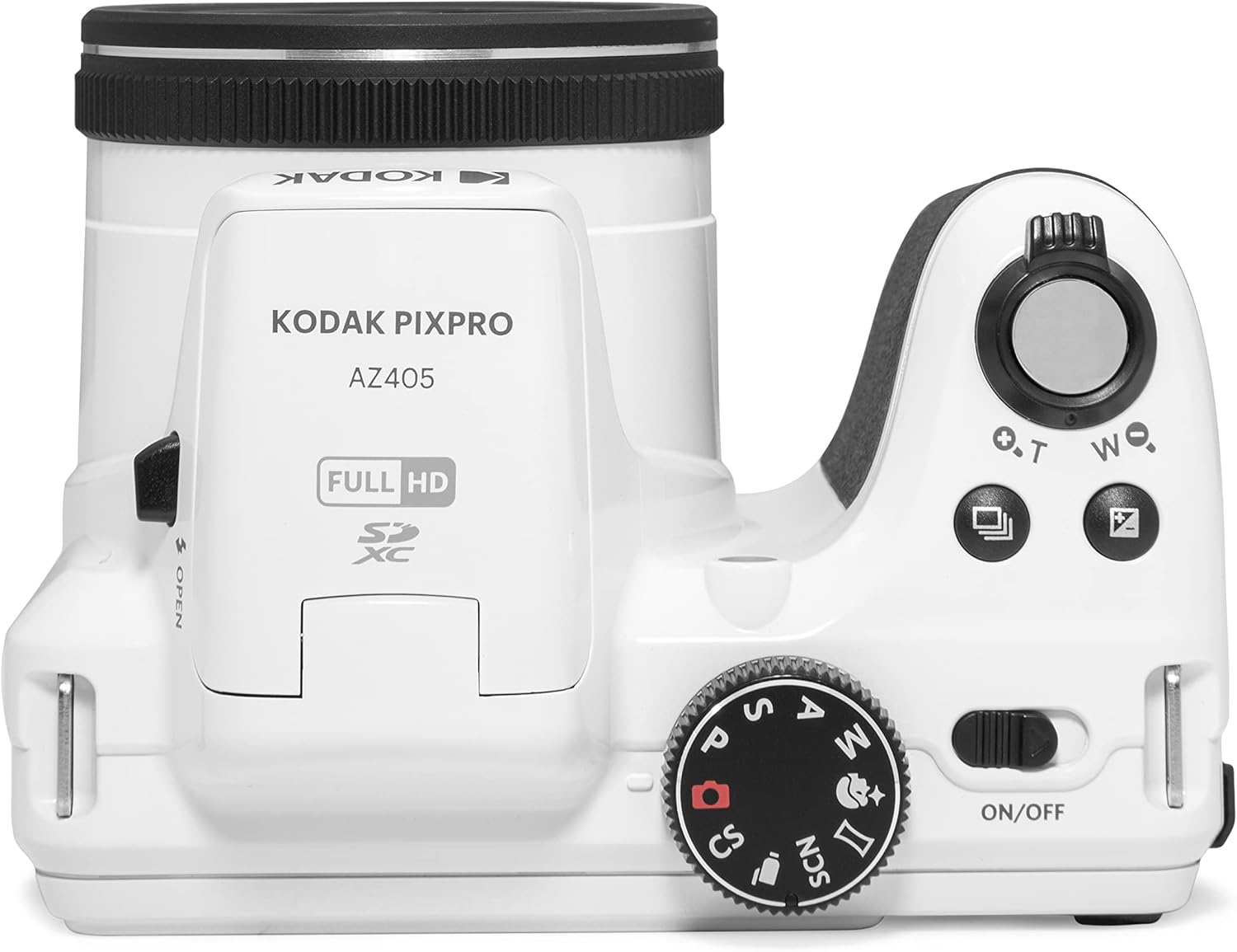 Kodak PIXPRO AZ405-WH 20MP Digital Camera 40X Optical Zoom 24mm Wide Angle Lens Optical Image Stabilization 1080P Full HD Video 3" LCD Vlogging Camera (White)  Full Frame