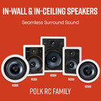 Polk Audio RC80i 2-Way Premium In Ceiling Speakers 8" Round (Set of 2) Perfect for Damp and Humid Indoor/Outdoor Placement - Bluetooth Ceiling Speakers