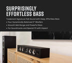 Polk Monitor XT35 Slim Center Channel Speaker - Hi-Res Audio Certified  Dolby Atmos & DTS:X Compatible  1" Terylene Tweeter & Four 3" Dynamically Balanced Woofers  Wall-Mountable  Midnight Black