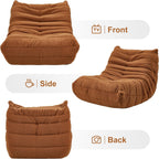 Bean Bag Chairs for Adults Giant Bean Bag Chair Memory Foam BeanBag Chair Bean Bag Sofa with Filler Faux Fur Fireside Beanbags Lazy Sofa for Living Room Bedroom Office (Brown Teddy, Single)