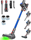 Cordless Vacuum Cleaner, 450W 40KPA Vacuum Cleaners for Home, 45Mins Lightweight Stick Vacuum with Advanced Green Light Tech, Rechargeable Battery Vacuum for Carpet,Pet Hair,Hardwood Floor