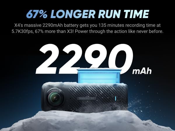 Insta360 X4 Basic Bundle-8K Waterproof 360 Action Camera with 1/2" 48MP Sensors  8K 360 HDR Video  72MP 360 Photo  4K Single-Lens |Bundle Includes Selfie Stick  Lens Cap (256GB)