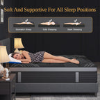 Queen Mattress, 14 Inch Hybrid Mattresses, Medium-Firm Feel with Pocket Springs & Cooling Gel Memory Foam, CertiPUR-US Certified for Enhanced Support, Cooling & Motion Isolation