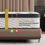 King Size Mattress, Medium Firm Memory Foam & Pocket Spring Hybrid Mattress,12 Inch King Size Mattress in a Box,CertiPUR-US Certified Safe Materials,Ideal for All Sleep Positions,76x80 Inches