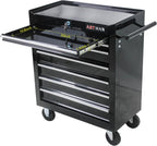 7-Drawer Rolling Tool Chest Cabinet, Large Capacity Metal Tool Box with Wheels and Keyed Locking, Roll Around Storage Organizer Tool Cart for Garage, Warehouse, Work Shop (Black04)