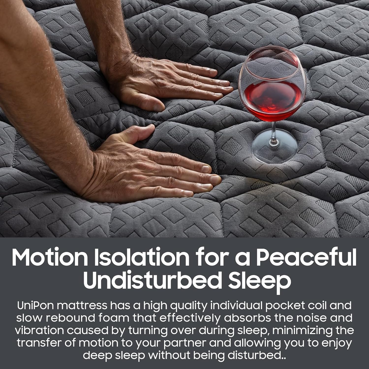 12 inch Firm Queen Mattress, Hybrid Mattress with Extra Back and Lumbar Hip Support, Pressure and Back Pain Relief, Fiberglass Free, 365 Nights Trial,10 Years Warranty