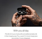 Bowers & Wilkins Pi8 Bluetooth Wireless Earbuds (Anthracite Black)  in-Ear Bluetooth Earphones with Qualcomm Chipset & aptX Lossless  Active Noise Cancelling Earbuds  3 Built-in Mics  15-Min Charging