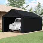 Caravan Canopy Car Tent Sidewalls for Carport, Garage & Shed, Domain, 10 x 20 Ft, Black (Roof and Canopy Not Included) - Portable Vehicle and Motorcycle Shelter - Large Outdoor Storage