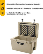 RTIC Ultra-Tough Cooler Hard Insulated Portable Ice Chest Box for Beach, Drink, Beverage, Camping, Picnic, Fishing, Boat, Barbecue
