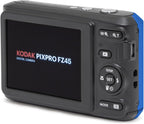 KODAK PIXPRO FZ45-BK 16MP Digital Camera 4X Optical Zoom 27mm Wide Angle 1080P Full HD Video 2.7" LCD Vlogging Camera  Blue