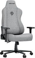 Anda Seat Novis Gaming Chair for Adults - Large Reclining Video Game Chairs, Linen Fabric Ergonomic Office Chair, Heavy Duty Back Lumbar Support - Gray Fabric Computer Chairs for Home & Work