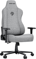 Anda Seat Novis Gaming Chair for Adults - Large Reclining Video Game Chairs, Linen Fabric Ergonomic Office Chair, Heavy Duty Back Lumbar Support - Gray Fabric Computer Chairs for Home & Work