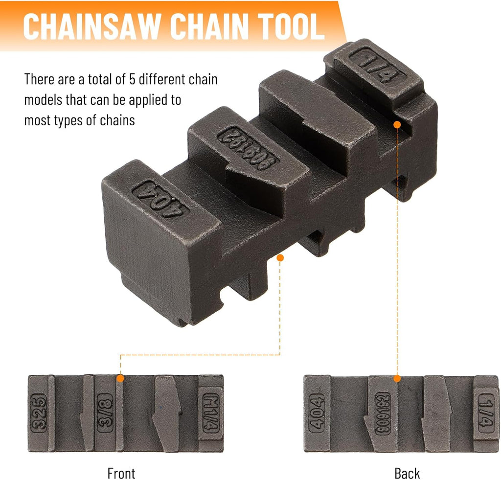 2-in-1 Chainsaw Chain Breaker and Spinner, Manual Chain Breaker and Rivet Spinner, Benchtop Chainsaw Chain Repair Tool with 3 Quenching Drill Bits, 3 Anvils, and 2 Hex Wrenches