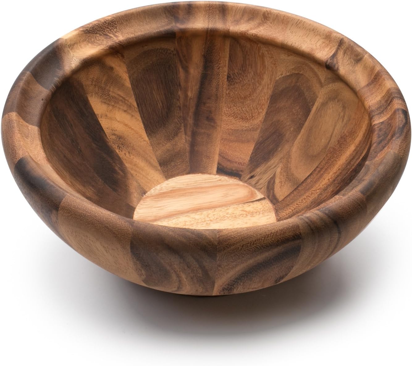Ironwood Large Salinas Salad Bowl and Farmhouse Salad Utensil Set, Acacia Wood