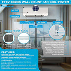 Daikin 18,000 BTU (9K + 12K) 21SEER2 2-Zone Mini Split Air Conditioner Heat Pump R-32 System with Maxwell 15 ft. Installation Kit and Wall Mounting Bracket