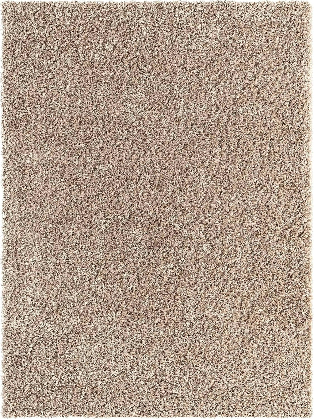 Unique Loom Solid Shag Collection Area Rug (9' x 12' Rectangle, Taupe)