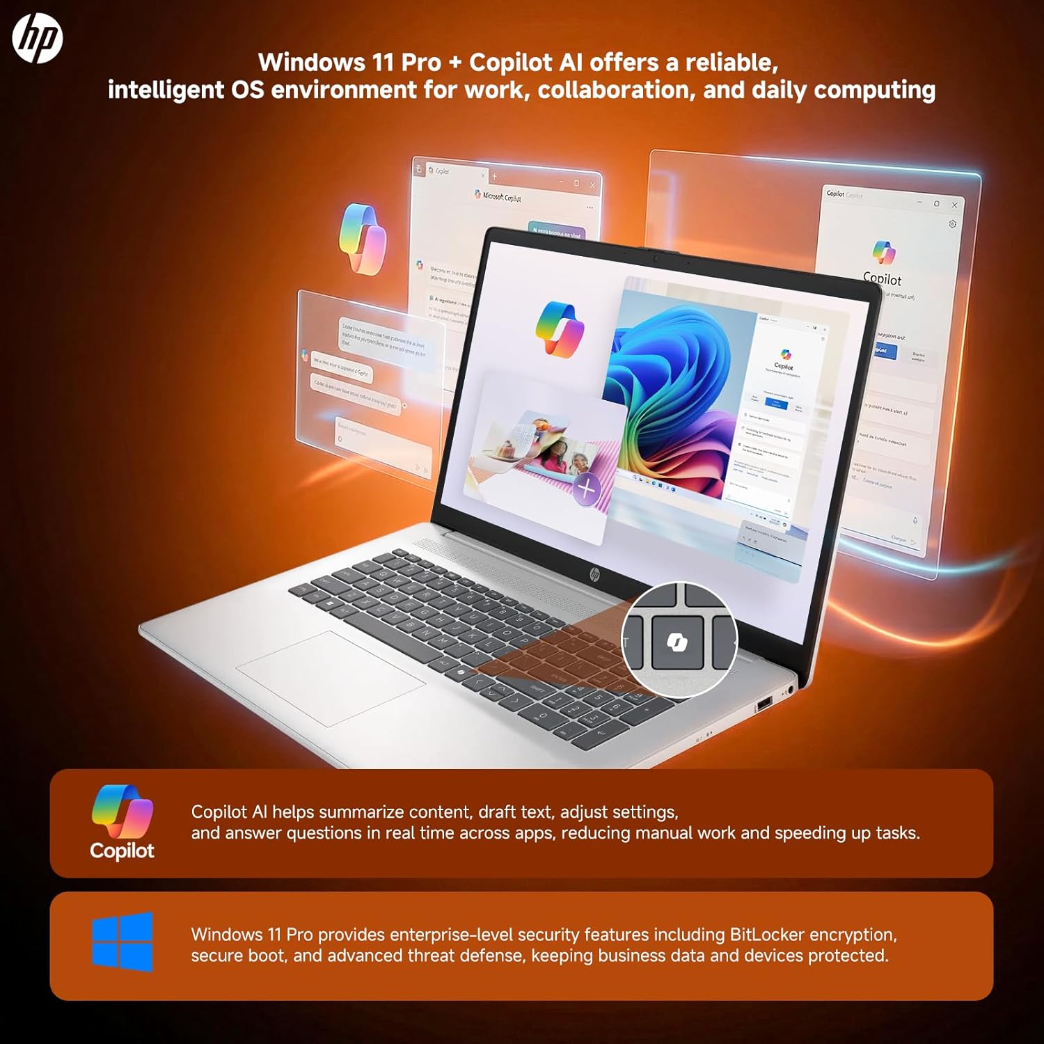 HP 2026 17 inch Touchscreen Laptop, Windows 11 Pro, Copilot AI, AMD Ryzen 5 7430U, 17.3" HD+ Anti-Glare Touch Screen, 32 GB RAM, 2 TB SSD, Fast Charge, HD Camera, Wi-Fi 6, Bluetooth 5.4, Accessories
