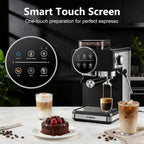 CUSIMAX Espresso Machine with Grinder, 20 Bar Professional Expresso Coffee Machines with Milk Frother Steam Wand, Espresso Maker with 60oz Removable Water Tank, Cappuccino & Latte Machine for Home