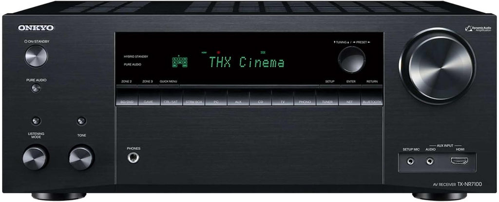 Onkyo TX-NR7100 9.2-Channel AV Receiver - 100 Watts Per Channel  Dirac Live Out of Box  Works with Sonos Certified  THX Certified and More