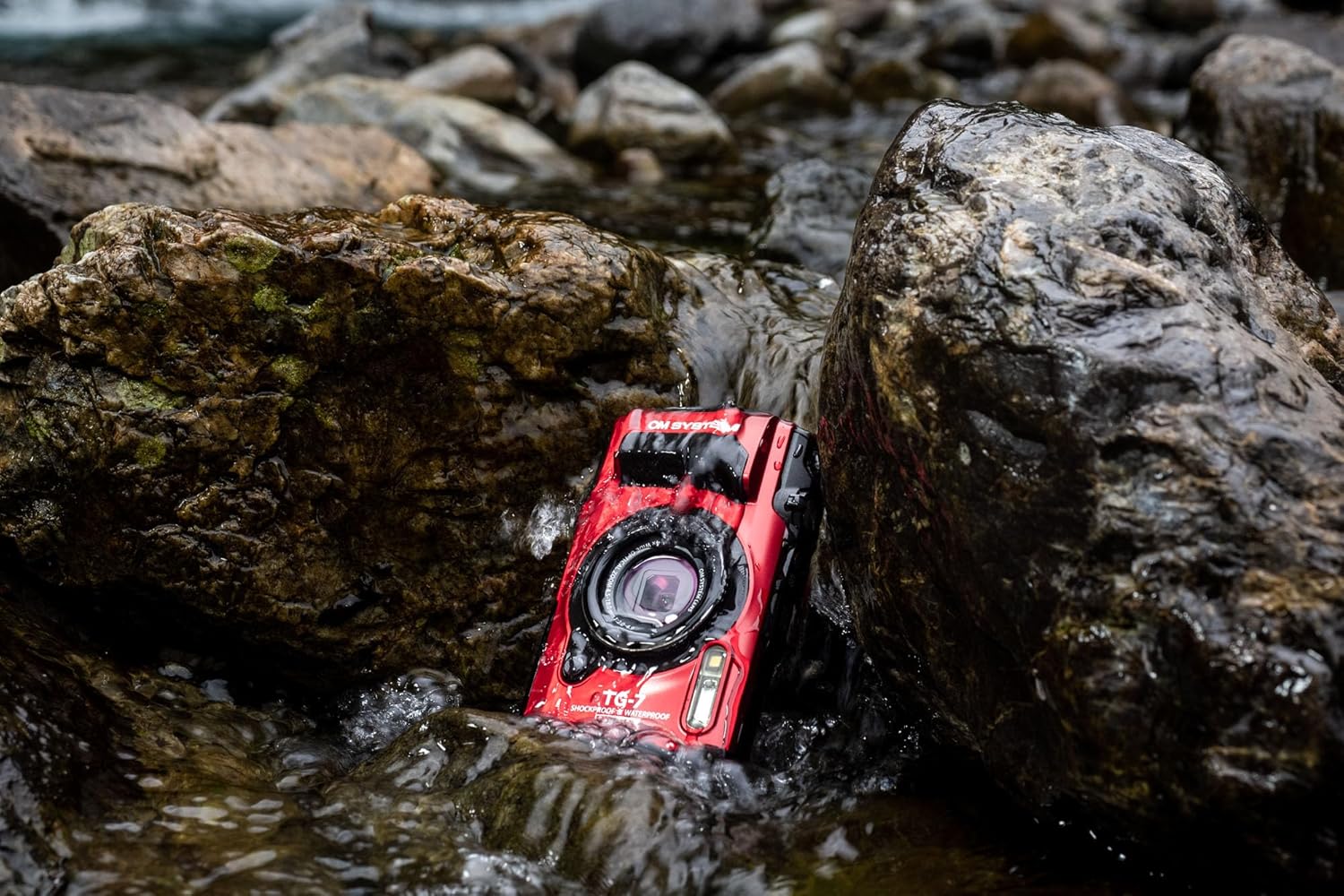 OM System OLYMPUS Tough TG-7 Red Underwater Camera  Waterproof  Freeze Proof  High Resolution Bright  4K Video 44x Macro Shooting (Successor Olympus TG-6)