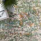 SAFAVIEH Madison Collection Area Rug - 9' x 12', Green & Turquoise, Modern Abstract Design, Non-Shedding & Easy Care, Ideal for High Traffic Areas in Living Room, Bedroom (MAD460Y)