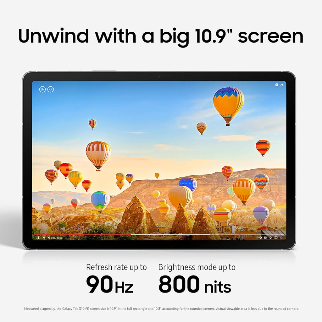 SAMSUNG Galaxy Tab S10 FE 128GB WiFi Android Tablet  Large Display  Long Battery Life  Exynos 1580 Processor  IP68 Water-Resistant  90 Hz Refresh  S Pen for Note-Taking  US Version  Blue