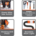 JAKKS Pacific Black+Decker Kids Workbench - Power Tools Workshop - Build Your Own Toy Tool Box – 75 Realistic Toy Tools and Accessories [Amazon Exclusive]