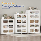 200GAL Extra Large Storage Bins with Lid, 800QT Storage Bins with Wheels, Folding Closet Organizer, Stackable Collapsible Plastic Storage Containers for Home, Office, Kitchen, 4Pack White