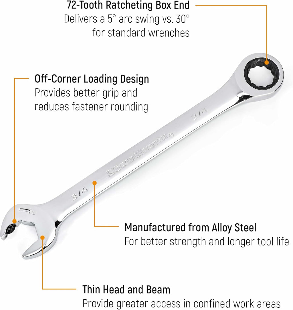 GEARWRENCH 20 Piece Ratcheting Combination Wrench | SAE & Metric | 35720A-02