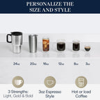 De'Longhi True Brew Drip Coffee Maker, Built in Grinder, Single Serve, 8 oz to 24 oz, Hot or Iced Coffee, Stainless, CAM51025MB