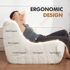 Bean Bag Chair Big Sofa Beanbag Chair for Adults Fireside Chair Bean Bag Lounger with Memory Foam Filled for Home,Apartment or Gaming Venue (Beige Plush)