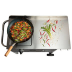 Cuisinart Outdoor Wok Station, 50,000 BTU Propane Outdoor Wok Burner w Prep Table, 14测 Carbon Steel Wok for Stir Fry, Searing, BBQ  Black