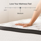 Signature Design by Ashley Chime Hybrid King 12" Mattress with Gel Memory Foam, Medium Firm, Pressure Relief, Fiberglass Free Mattress in a Box