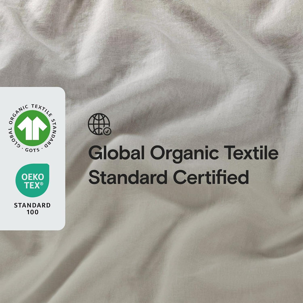 SIJO Premium Stone Washed Organic French Linen Duvet Cover, GOTS Certified Organic, Small Batch Sourced from Normandy, Best Cooling Linen Sheet Award by Sleep Foundation (Classic, Full/Queen)