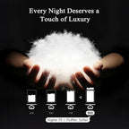 DWR Superior Luxury Feather Down Comforter King Size, Ultra-Soft Rose-Silk Cotton-Blend Fabric, High FP All Season Medium Warmth Bed Duvet Insert(106"x90", White)