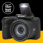 Kodak PIXPRO AZ405-BK 20MP Digital Camera  40X Zoom  24mm Wide Angle Lens  Image Stabilization  1080p Full HD Video  3" LCD  Black