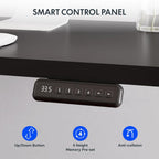 FLEXISPOT L Shaped Standing Desk, 63 x 55 Inch Electric Height Adjustable Corner Desk, Sit Stand Computer Workstation, Preset Controller, Home Office, Black Frame with Black Top