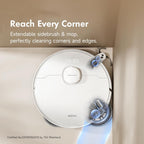 Mova P10 Pro Ultra Robot Vacuum and Mop 13,000Pa Suction, 140°F Hot Water Auto Mop Washing & Drying, Dual Spinning Extenable Mop,10.5mm Lifting for Carpet, 360°Obstacle Avoidance, App Control