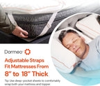 Dormeo Premium Queen Cooling Mattress Topper - 3-Zone OctaspringⓇ Technology for Optimal Back Support, Anti-Slip Bottom