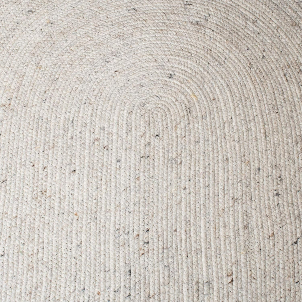 SAFAVIEH Braided Collection Area Rug - 8' x 10' Oval, Beige & Ivory, Handmade Country Cottage Reversible Wool, Ideal for High Traffic Areas in Living Room, Bedroom (BRD903B)