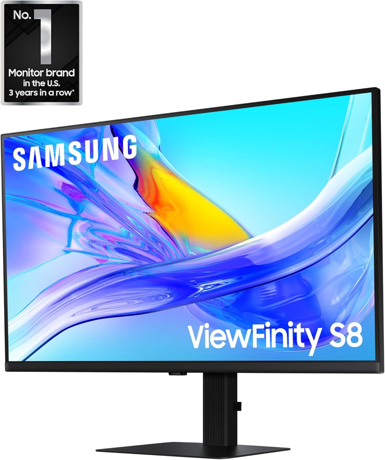 Samsung 32” ViewFinity S8 (S80UD) 4K UHD IPS HDR10 High Resolution Monitor  USB-C  Built-in Speakers  Ergonomic Stand  Built-in KVM Switch  Intelligent Eye Care  LS32D808UBNXGO  2025