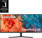Samsung 34" ViewFinity S50GC Series Ultrawide QHD Monitor  100Hz  5ms  HDR10  AMD FreeSync  Ultrawide Screen  Eye Care  Thin Bezels  PIP  PBP  LS34C50DGANXZA  2023  Black
