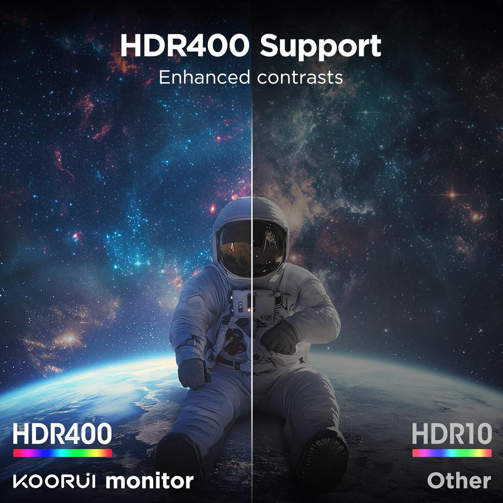 KOORUI 34-inch Ultrawide Curved WQHD 3440×1440 Gaming Monitor  165Hz 144Hz Curved 1000R- PIP/PBP  1ms(MPRT) with DisplayHDR 400  FreeSync Premium  75 * 75mm VESA  HDMI/DisplayPort  34E6UC