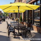 AreShark 6.5' x 10' Rectangular Patio Umbrellas for Outdoor, Outdoor Table Umbrella, Large Outdoor Patio Umbrellas with 6 Sturdy Ribs for Pool, Garden, Deck & Market (Yellow)