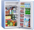 Upstreman 3.2 Cu.Ft Mini Fridge with Freezer, Single Door Mini Fridge, Dorm Fridge, Adjustable Thermostat, Mini Refrigerator for Bedroom, Office, Dorm, Blue-BR321