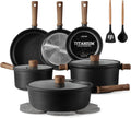 CAROTE Nonstick Pots and Pans, Induction Titanium Cookware Set 16pcs Kitchen Cooking Sets, Pot and Pan Non Stick w/Frying pan (PFOS, PFOA Free)