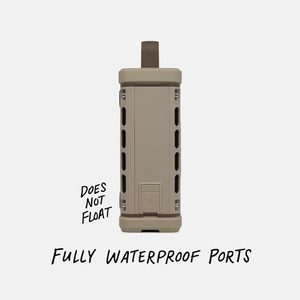 Turtlebox Ranger: Loud! Outdoor Portable Bluetooth 5.4 Speaker | Rugged  Waterproof  Ultra-Portable | Plays to 105db  Deep Bass  Shockproof  Unlimited Pairing for Full Stereo Experience  Tan