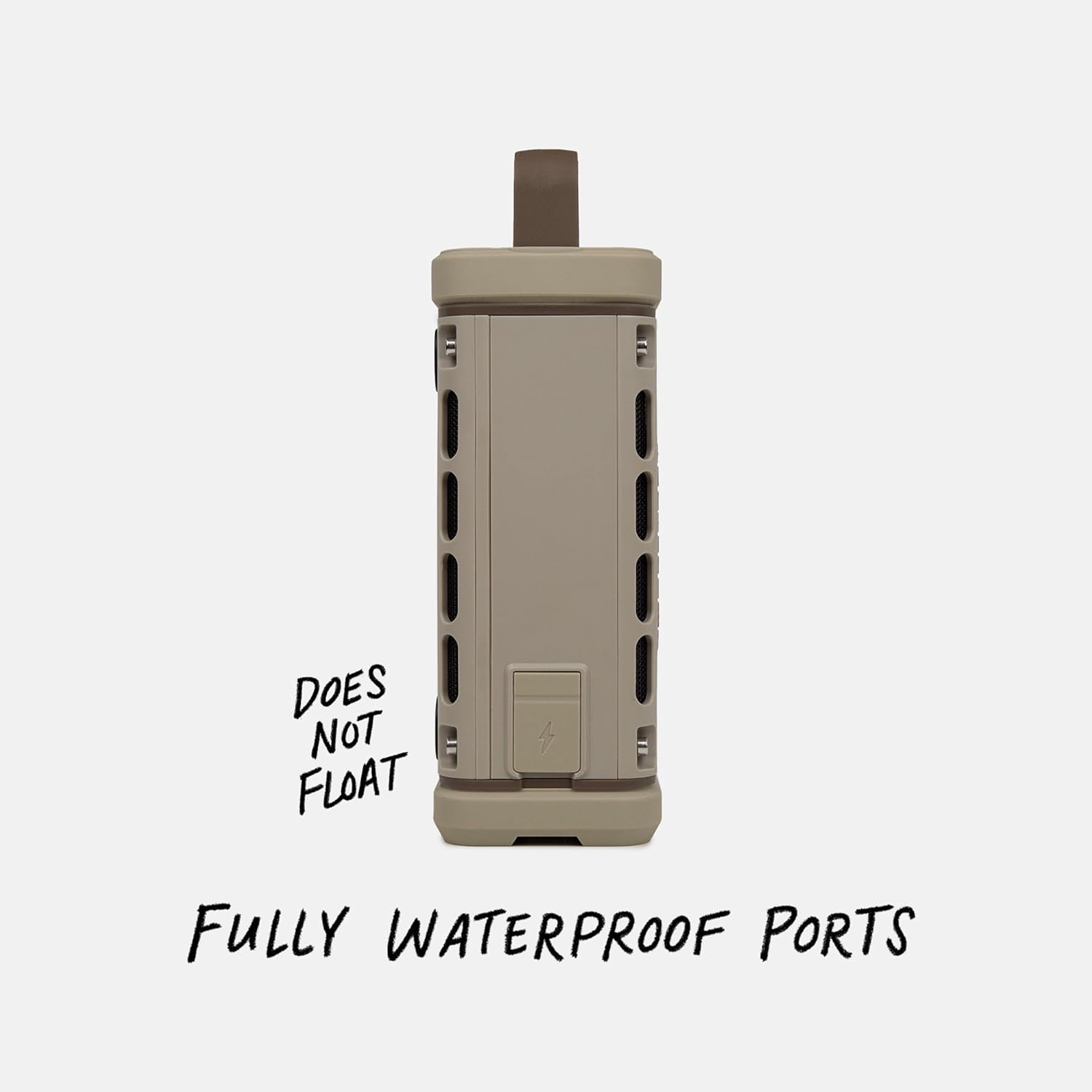 Turtlebox Ranger: Loud! Outdoor Portable Bluetooth 5.4 Speaker | Rugged  Waterproof  Ultra-Portable | Plays to 105db  Deep Bass  Shockproof  Unlimited Pairing for Full Stereo Experience  Tan