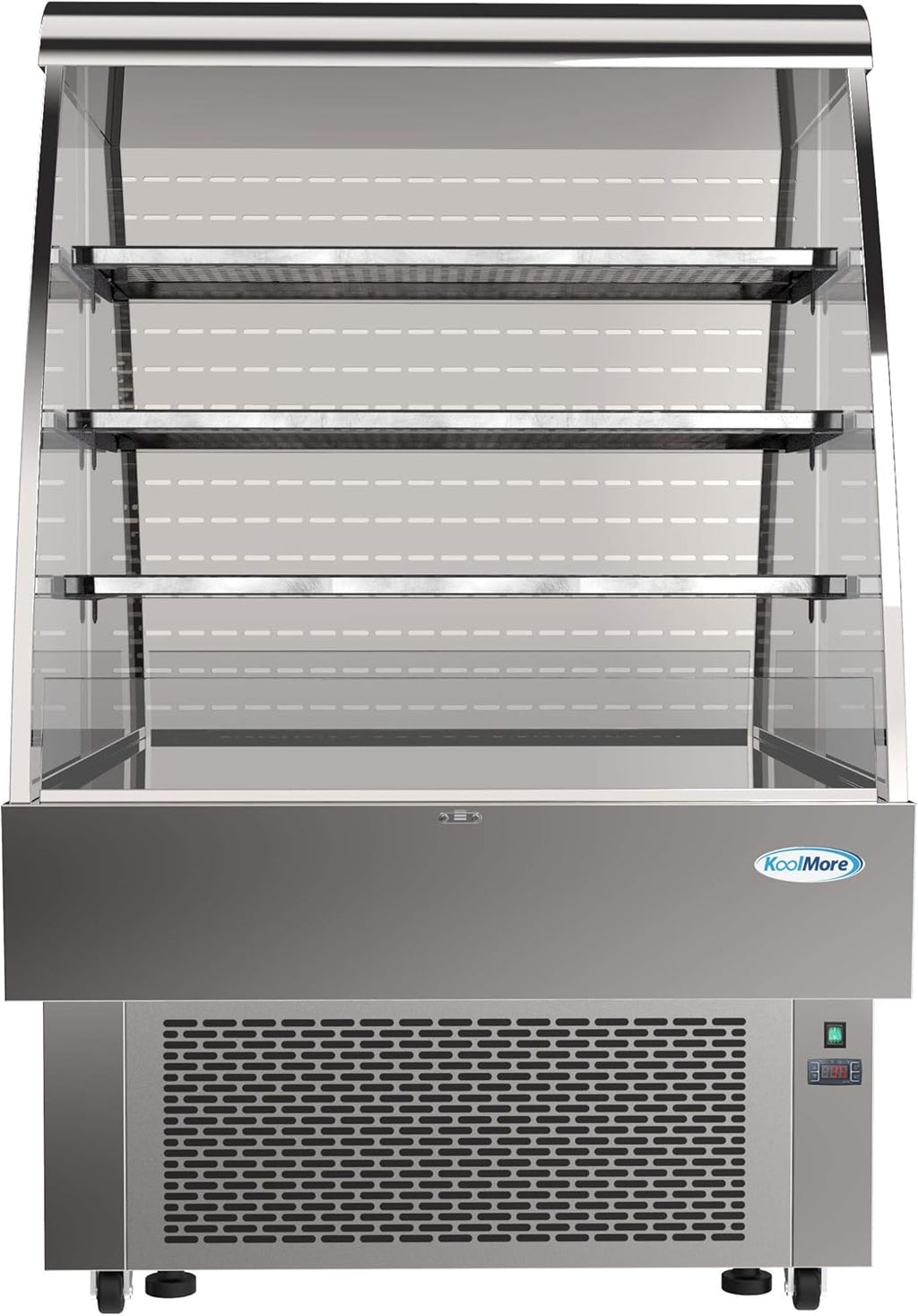 KoolMore - CDA-13C Open Air Merchandiser Grab and Go Refrigerator with LED Lighting and Night Curtain - 13.4 cu.ft