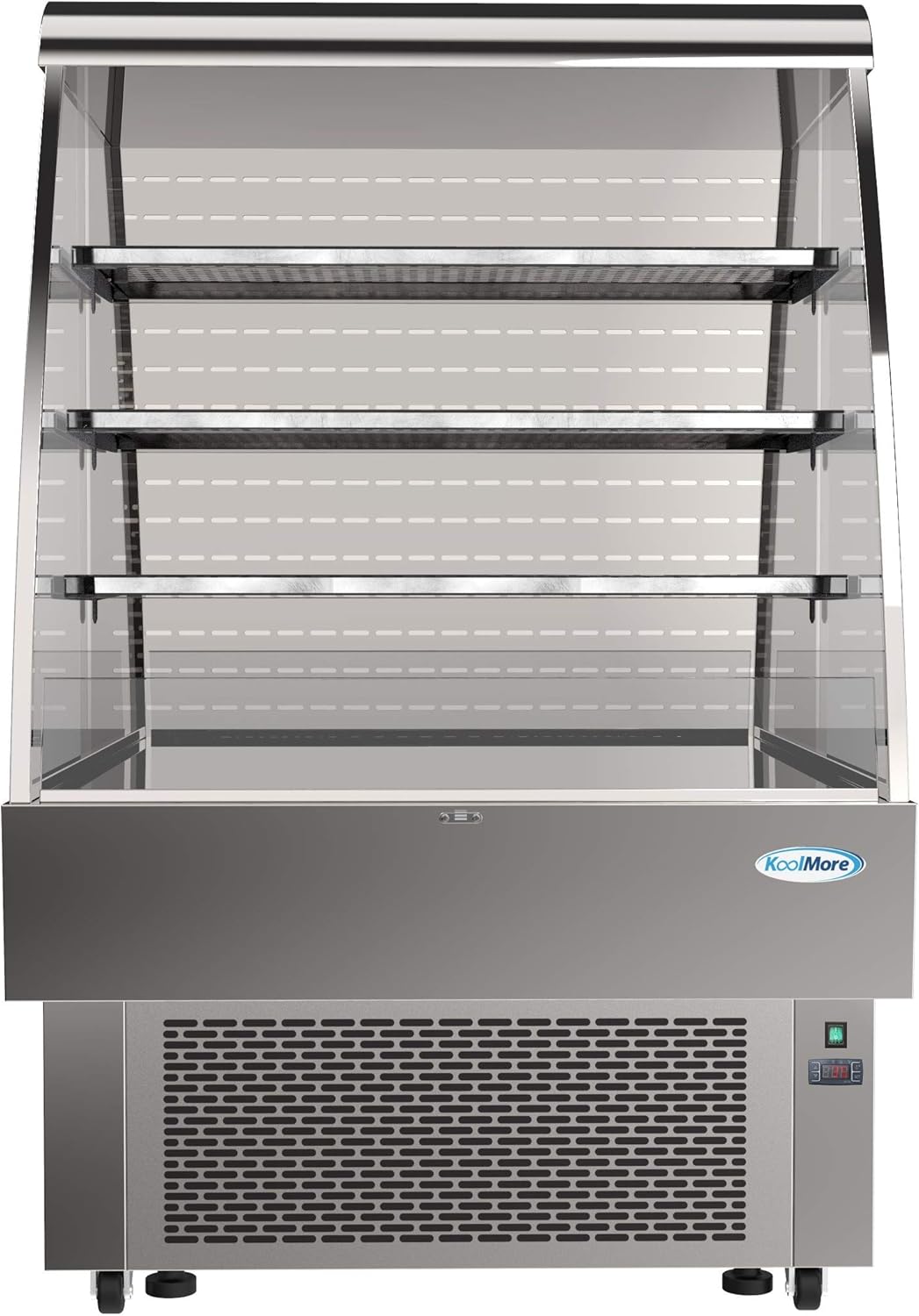 KoolMore - CDA-13C Open Air Merchandiser Grab and Go Refrigerator with LED Lighting and Night Curtain - 13.4 cu.ft